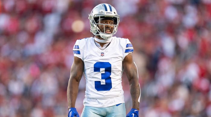 Cowboys wide receiver Brandin Cooks (3) during the first quarter against the 49ers at Levi’s Stadium.